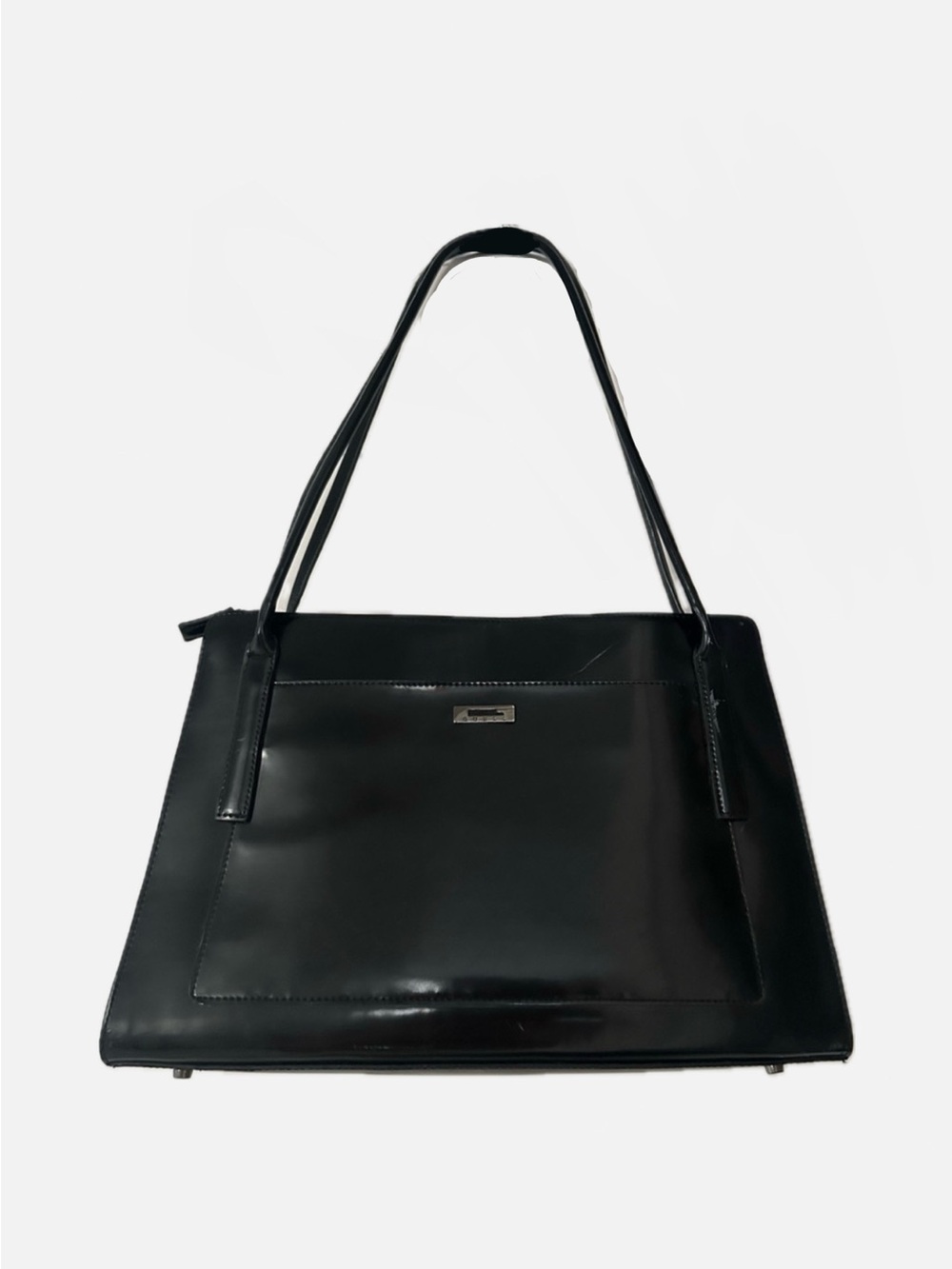 Classic Y2K Guess Black Leather Shoulder Bag